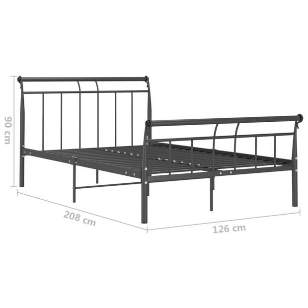 vidaXL Bedframe metaal zwart 120x200 cm