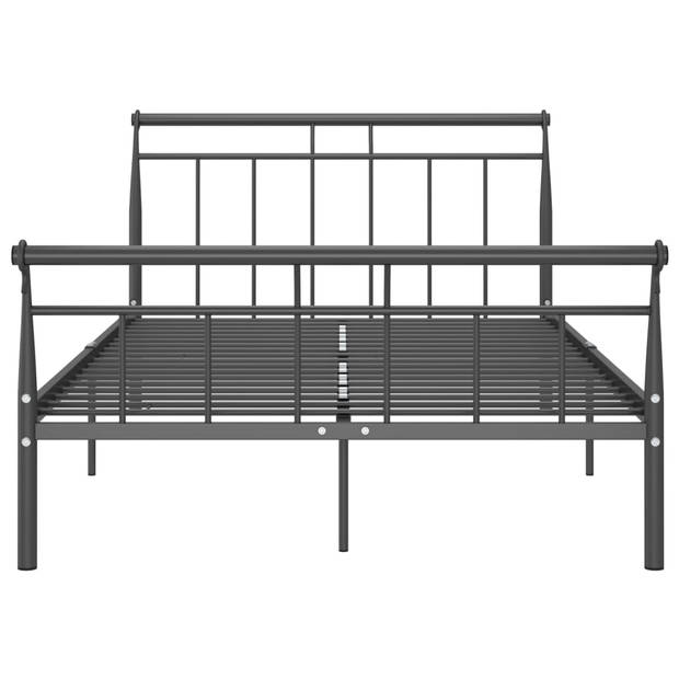 vidaXL Bedframe metaal zwart 120x200 cm