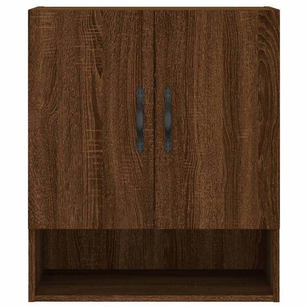 The Living Store Wandkast Bruineiken - 60 x 31 x 70 cm - Duurzaam hout - Praktische opbergruimte