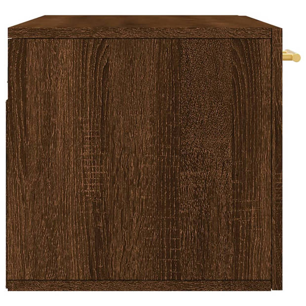 The Living Store Wandkast - Bruineiken - 80 x 36.5 x 35 cm - Duurzaam bewerkt hout