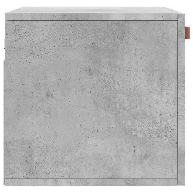 The Living Store Wandkast Betongrijs - 60 x 36.5 x 35 cm - Duurzaam hout - Montage vereist