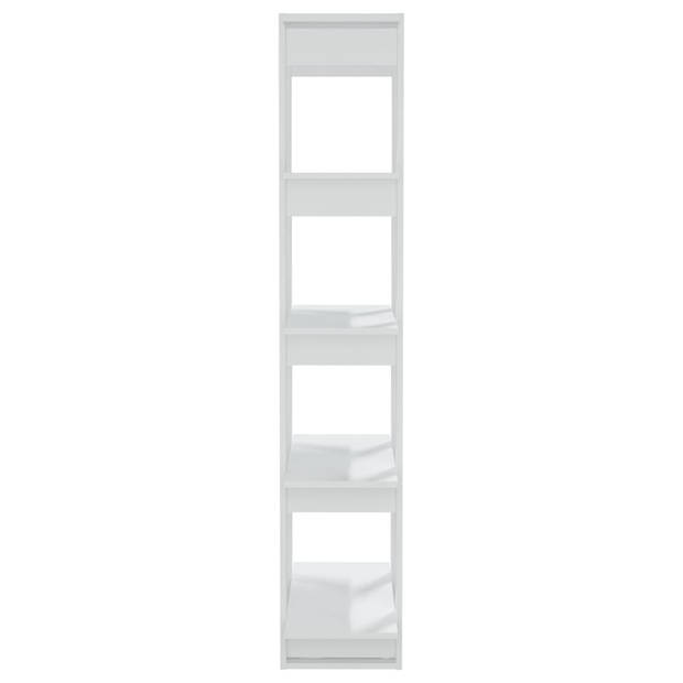 The Living Store Boekenkast - Wit - 80x30x160cm - Bewerkt hout