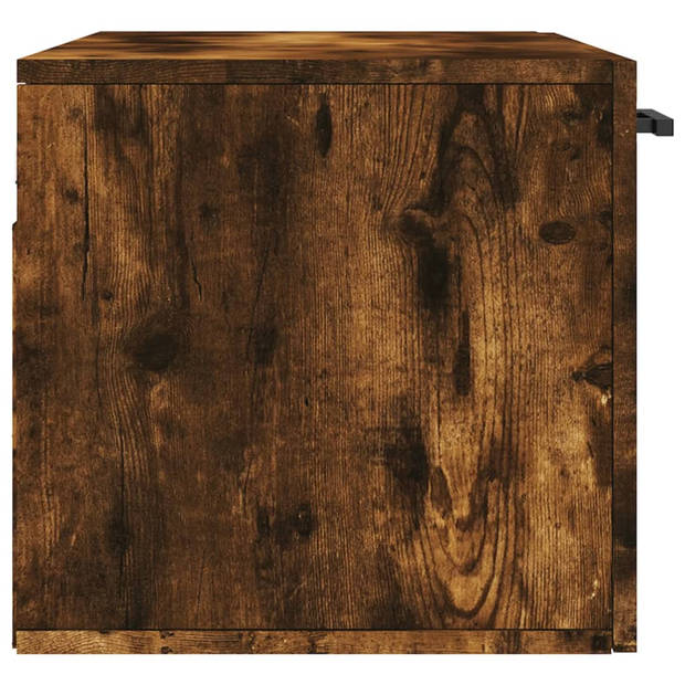 The Living Store Wandkast Smoked Oak Decoratieve meubels - 80 x 36.5 x 35 cm - Duurzaam hout