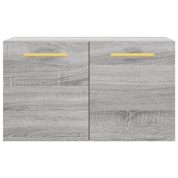 The Living Store Wandkast - Wandgemonteerd - 60 x 36.5 x 35 cm - Grijs Sonoma Eiken - Duurzaam hout