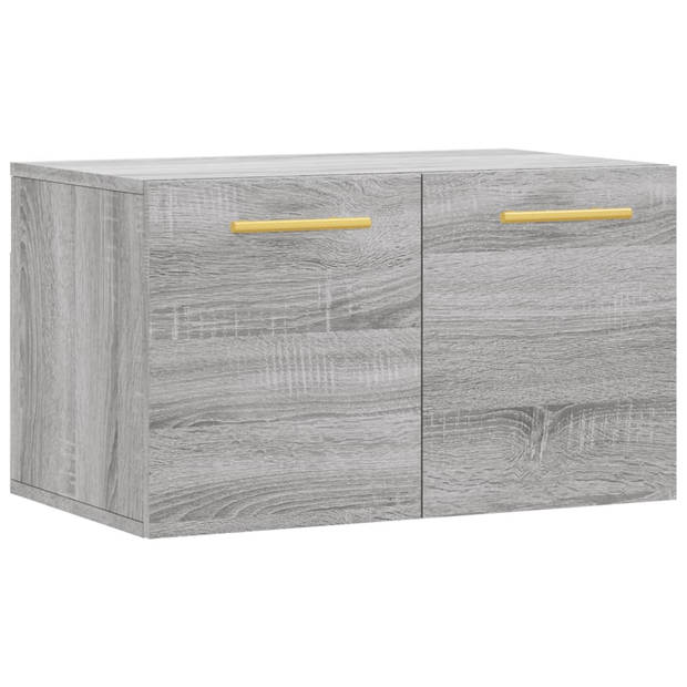 The Living Store Wandkast - Wandgemonteerd - 60 x 36.5 x 35 cm - Grijs Sonoma Eiken - Duurzaam hout