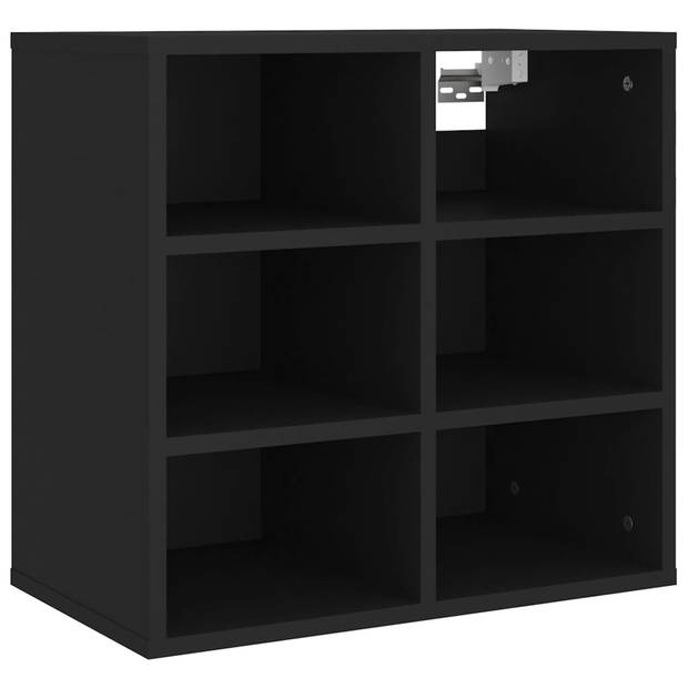 The Living Store Schoenenkasten 2 st 52-5x30x50 cm zwart - Kast