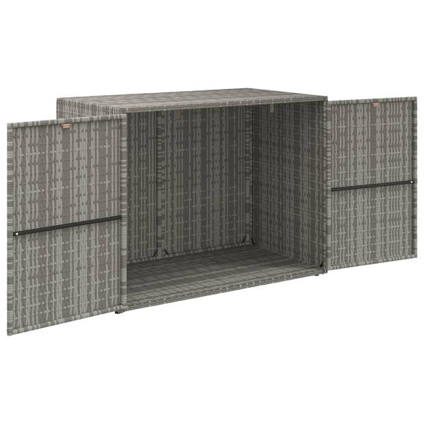 vidaXL Tuinkast 100x55,5x80 cm poly rattan grijs