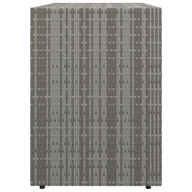 vidaXL Tuinkast 100x55,5x80 cm poly rattan grijs