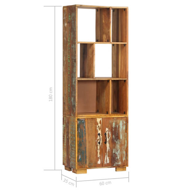 vidaXL Boekenkast 60x35x180 cm massief gerecycled hout