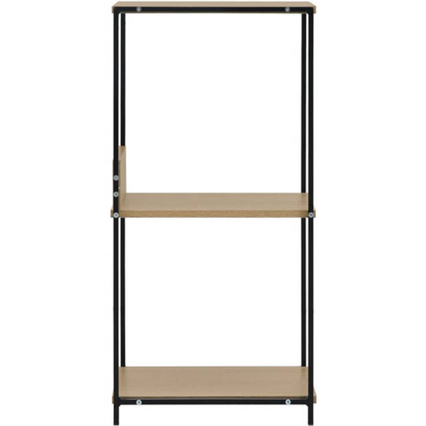 The Living Store Boekenkast - Compact design - 3 schappen - Staal en spaanplaat - 33.5 x 39.6 x 79.7 cm