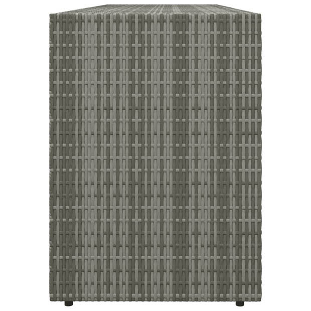 vidaXL Tuinkast 198x55,5x80 cm poly rattan grijs