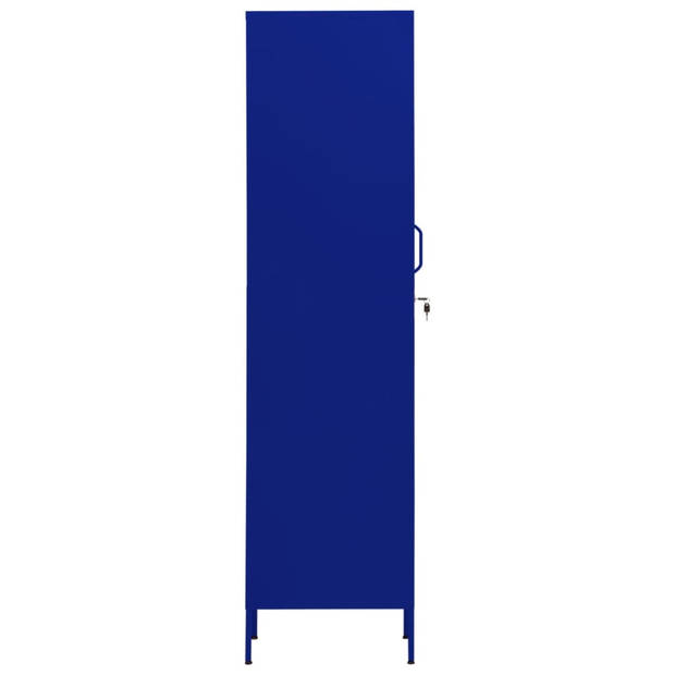 The Living Store Lockerkast - Staal - 35 x 46 x 180 cm - Marineblauw