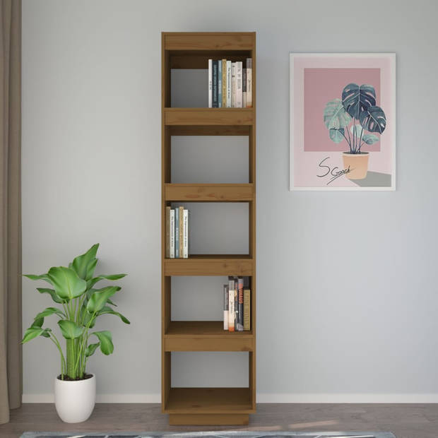 vidaXL Boekenkast/kamerscherm 40x35x167 cm grenenhout honingbruin