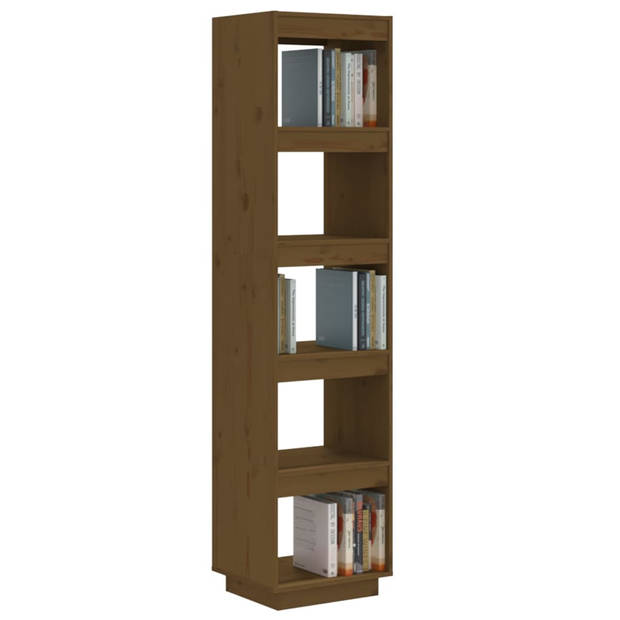 The Living Store Boekenkast Grenenhout - 40x35x167 cm - Honingbruin