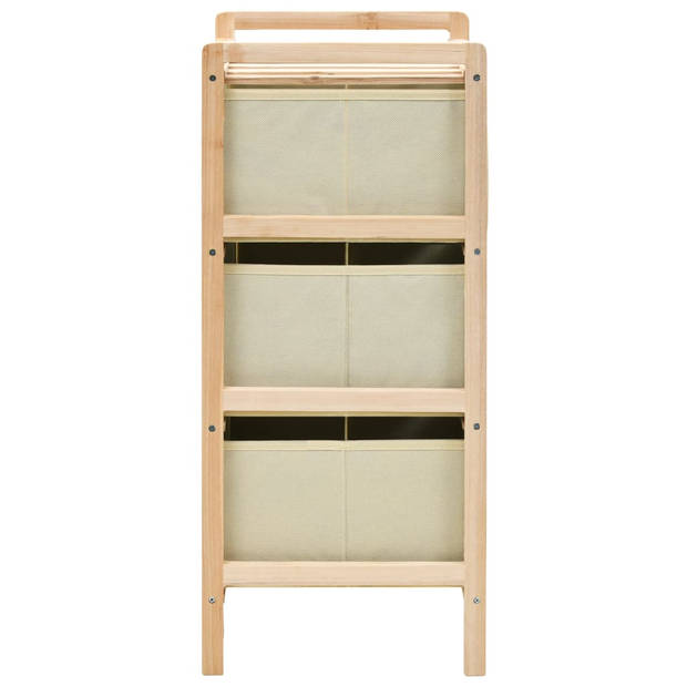 The Living Store Opbergmeubel Cederhout - Opbergmeubel - 32x26x60 cm - Beige