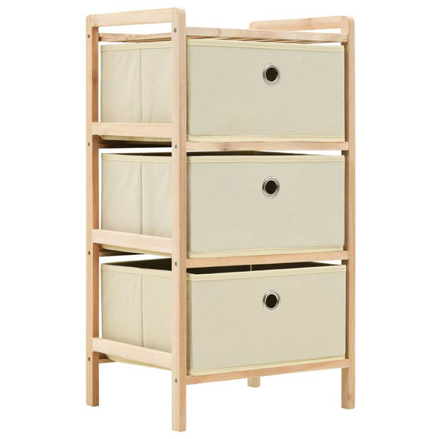 The Living Store Opbergmeubel Cederhout - Opbergmeubel - 32x26x60 cm - Beige