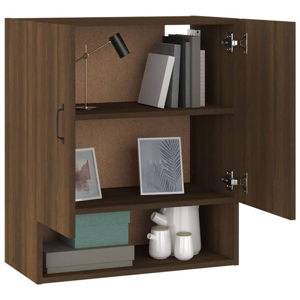 The Living Store Wandkast Bruineiken - 60 x 31 x 70 cm - Hoge kwaliteit - stevig en vochtbestendig