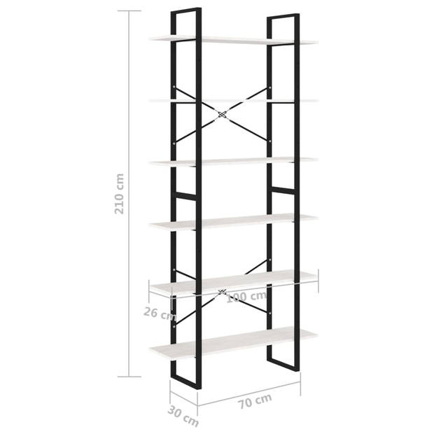 The Living Store Hoge kast 100x30x210 cm massief grenenhout wit - Kast