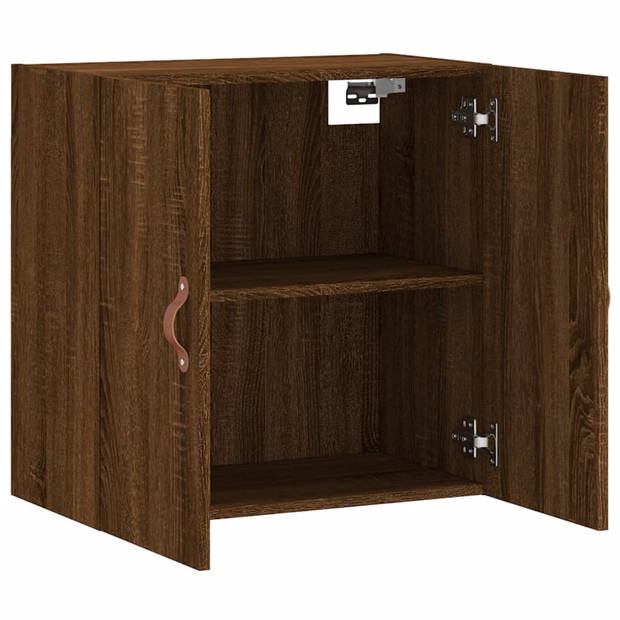 vidaXL Wandkast 60x31x60 cm bewerkt hout bruin eikenkleur