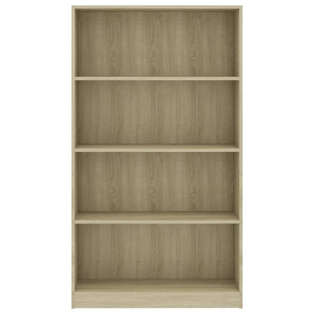 vidaXL Boekenkast met 4 schappen 80x24x142 cm bewerkt hout sonoma eik