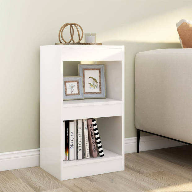 The Living Store Boekenkast Classic - Meubel - 40 x 30 x 72 cm - Wit - Vochtbestendig