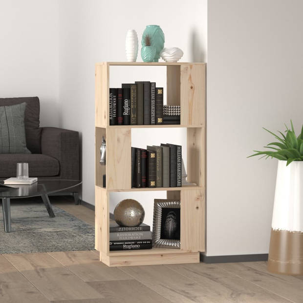 The Living Store Boekenkast Kamerscherm - 51 x 25 x 101 cm - Massief mangohout