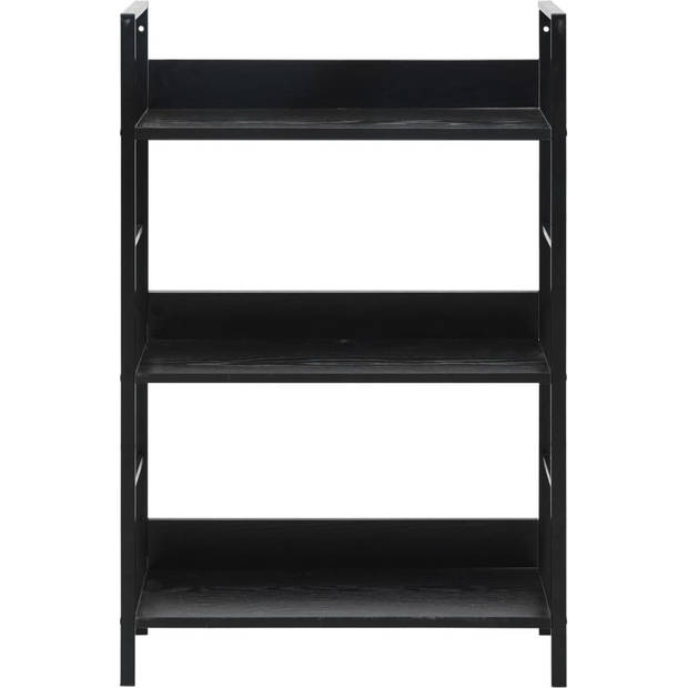 The Living Store 3-laagse boekenkast - 60 x 27.6 x 90.5 cm - zwart