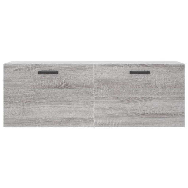 The Living Store Wandkast - Grijs Sonoma Eiken - 100 x 36.5 x 35 cm