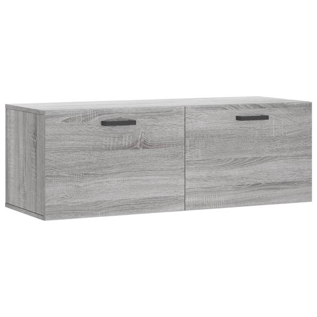 The Living Store Wandkast - Grijs Sonoma Eiken - 100 x 36.5 x 35 cm