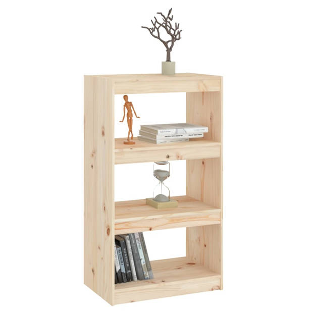 The Living Store Boekenkast Grenenhout - 60x30x103.5 cm - Veelzijdig meubel als scheidingswand