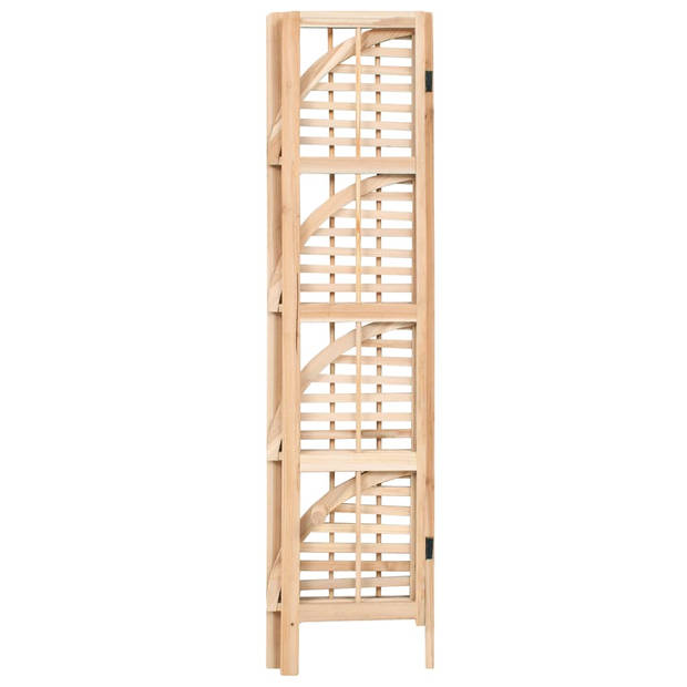 The Living Store Hoekkast Vrijstaand Cederhout - 27 x 27 x 110 cm - Beige