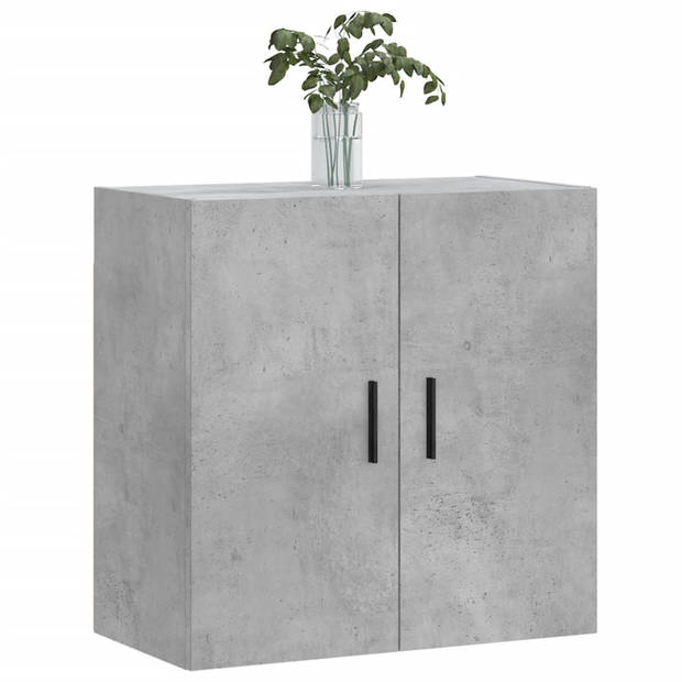 The Living Store Wandkast Betongrijs 60x31x60 cm - Zwevend - Decoratief en praktisch