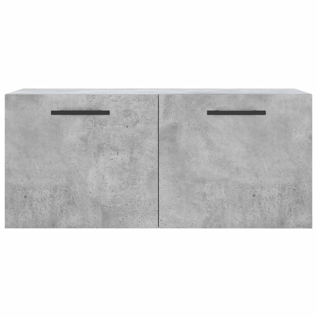 The Living Store Wandkast Betongrijs - Wandkast - Meubel - 80 x 36.5 x 35 cm - Bewerkt hout