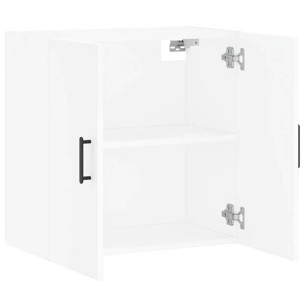 The Living Store Zwevende wandkast - 60 x 31 x 60 cm - Wit - Duurzaam bewerkt hout