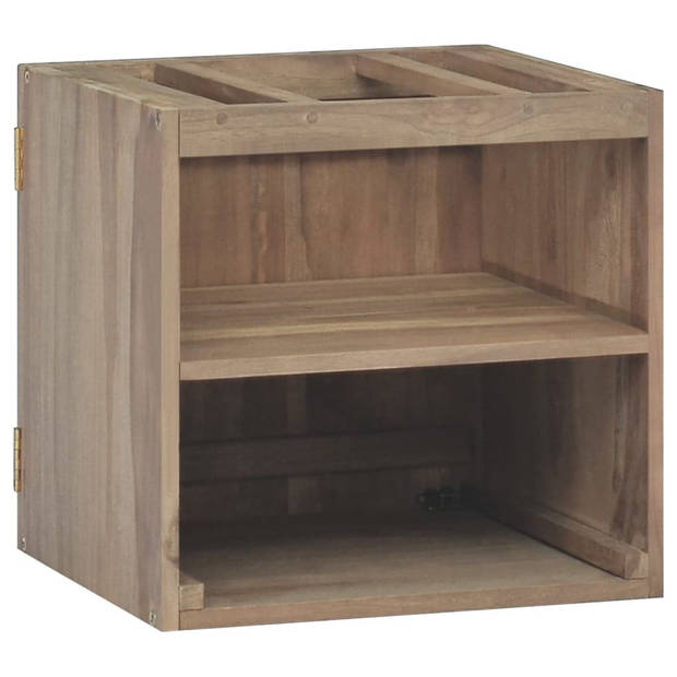 The Living Store - Wandkast - Massief teakhout - 46 x 25.5 x 40 cm - Natuurlijke afwerking