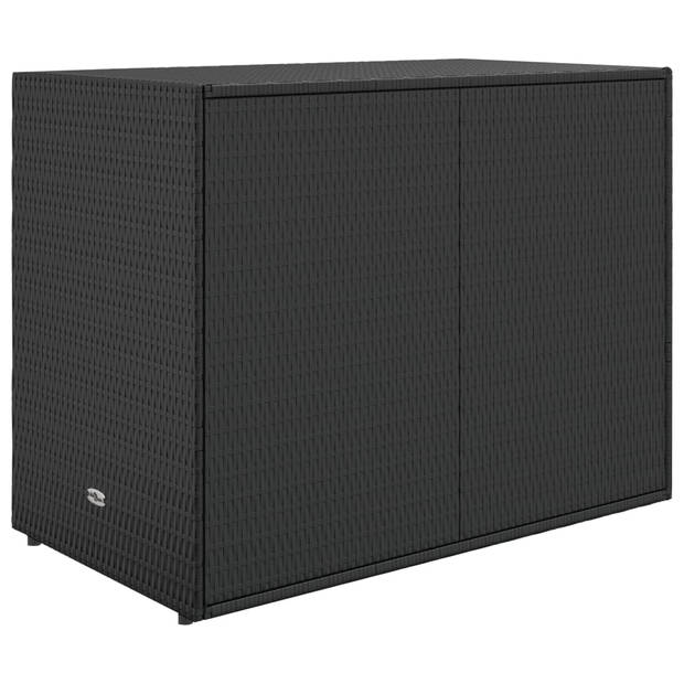 vidaXL Tuinkast 100x55,5x80 cm poly rattan zwart