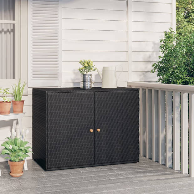 The Living Store Tuinkast XYZ - Tuinopslag - 100x55.5x80 cm - Duurzaam poly rattan