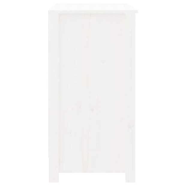 vidaXL Boekenkast 80x35x68 cm massief grenenhout wit