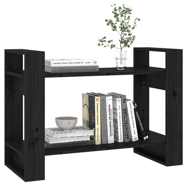 The Living Store Boekenkast - - Houten - 80 x 35 x 56.5 cm - Zwart