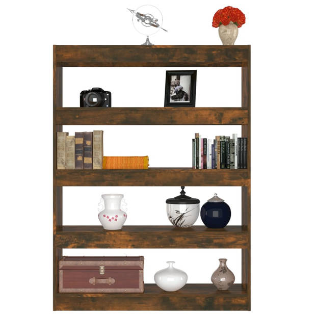 The Living Store Boekenkast - Gerookt Eiken - 100 x 30 x 135 cm - Montage vereist