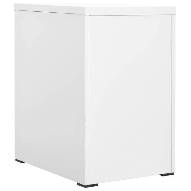 vidaXL Archiefkast 46x62x72,5 cm staal wit