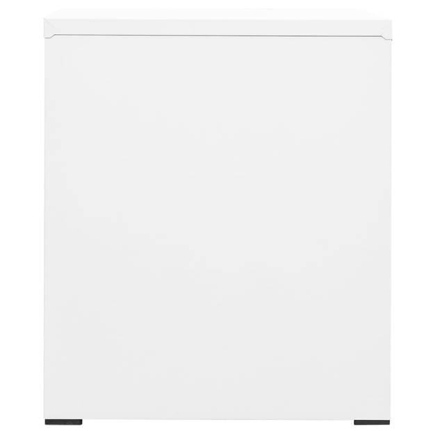 vidaXL Archiefkast 46x62x72,5 cm staal wit