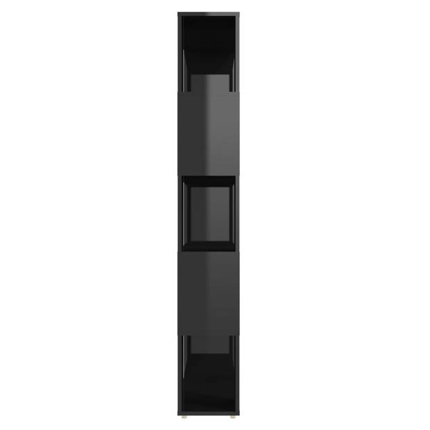 vidaXL Boekenkast/kamerscherm 80x24x155 cm hout hoogglans zwart