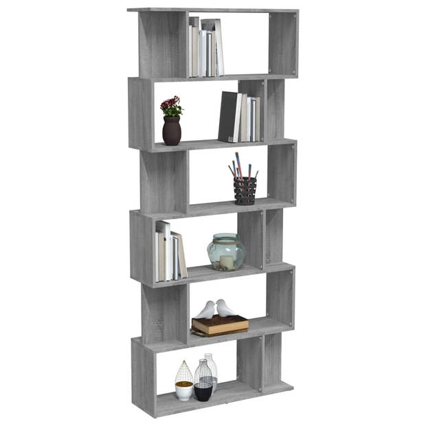 The Living Store Boekenkast Sonoma Eiken - 80x24x192 cm - Ruime opbergruimte