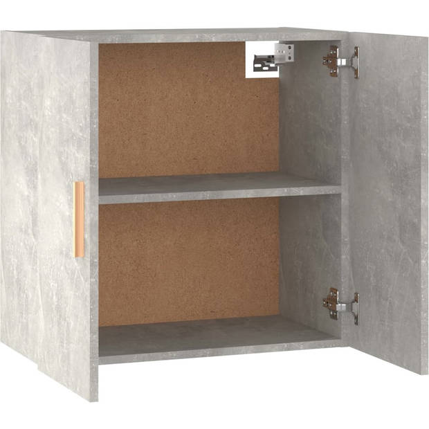 The Living Store Wandkast Scandinavische - zwevend - 60 x 30 x 60 cm - betongrijs