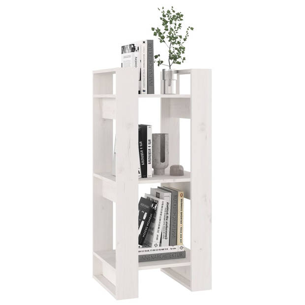 The Living Store boekenkast - Massief grenenhout - 41 x 35 x 91 cm - Wit