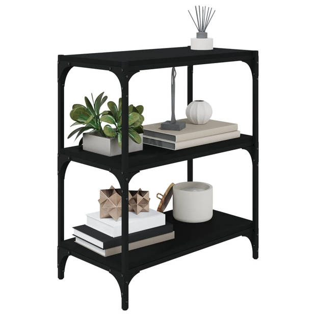 The Living Store Boekenkast - 60 x 33 x 70.5 cm - Zwart - Industrieel Design