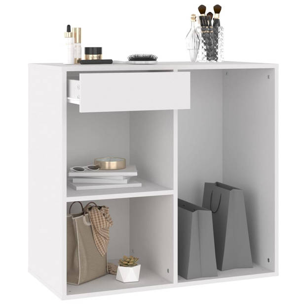 The Living Store cosmeticakast wit 80x40x75 cm - voldoende opbergruimte - praktisch ontwerp