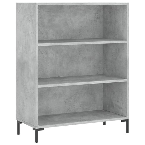 The Living Store Boekenkast Betongrijs - 69.5 x 32.5 x 90 cm - Stabiel - Stevig Materiaal