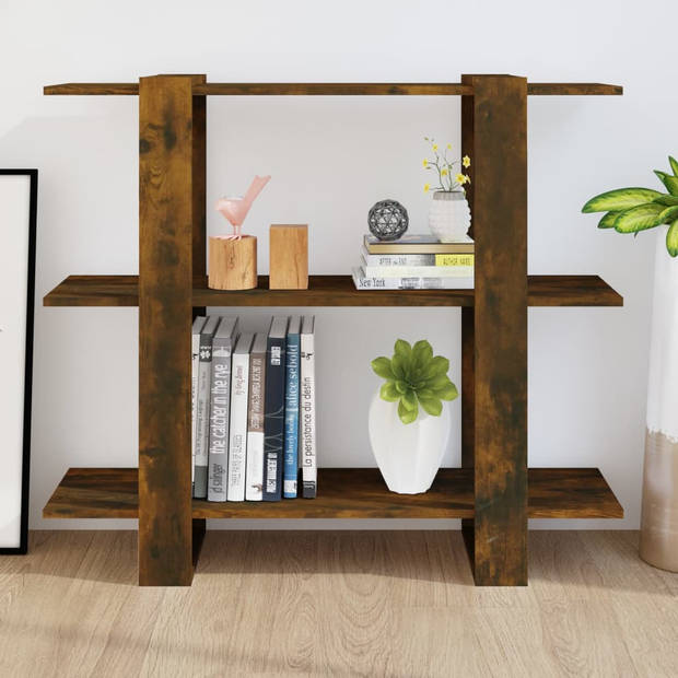 The Living Store Boekenkast Smoked Oak - 100x30x87 cm - Veelzijdig en praktisch